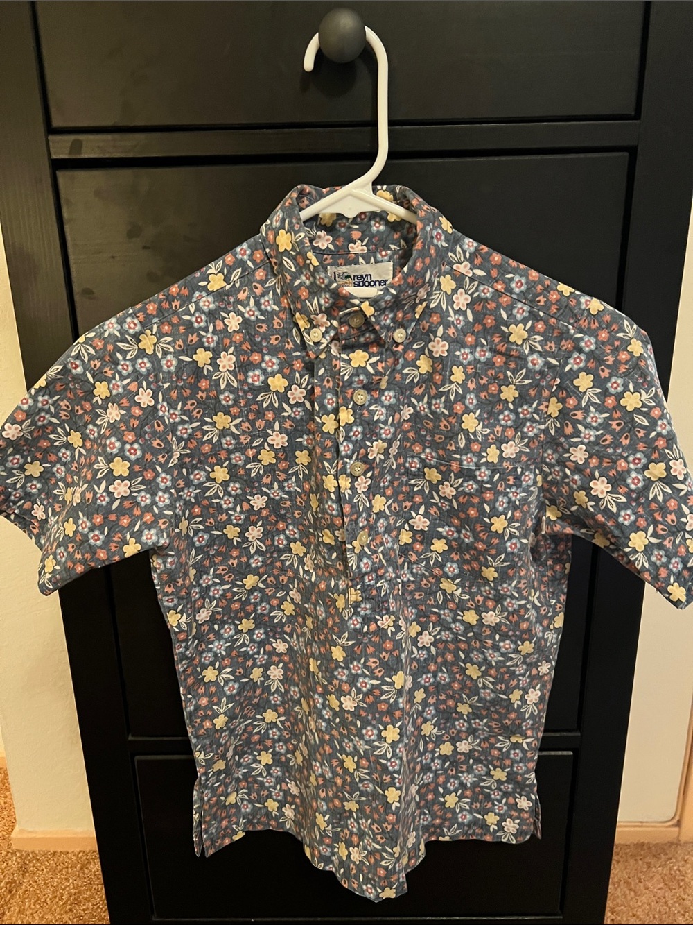 reyn spooner Blue Hawaiian Floral Short-Sleeve Button-Down Shirt